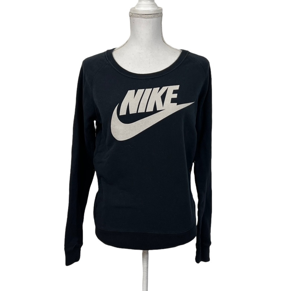 Vtg Nike Crew Neck Sweatshirt Big Swoosh Classic Spell Out Logo 90s